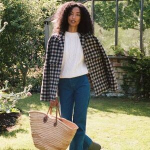 NWT Doen Wool Clifton Plaid Check Coat